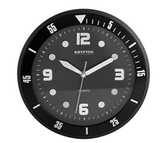 Krypton KNWC6120 Round Wall Clock Black in UAE