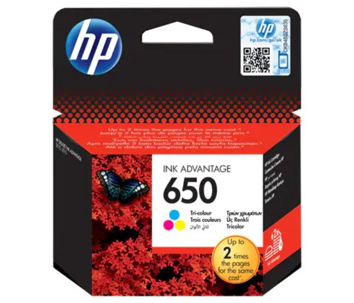 Express Delivery - HP650C Ink Advantage Cartridge Original Tricolor - ID 49827