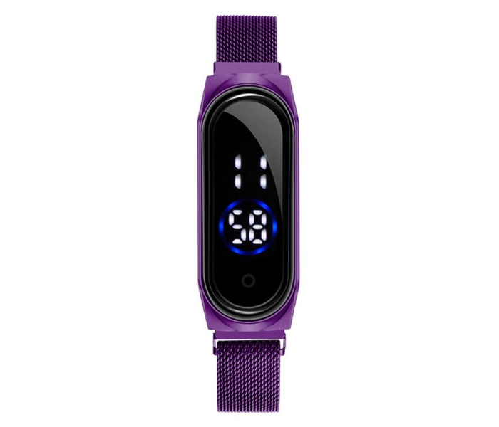 Jongo New Trend Digital Wrist Watch JA157-3 Touch Screen With Magnetic Mesh Belt - Purple in KSA