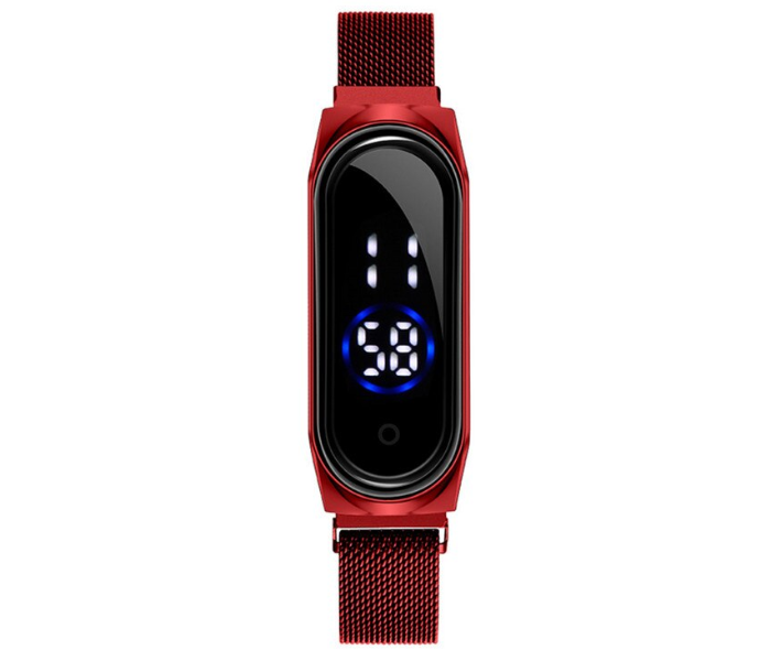 Jongo New Trend Digital Wrist Watch JA157-6 Touch Screen With Magnetic Mesh Belt -Red in KSA