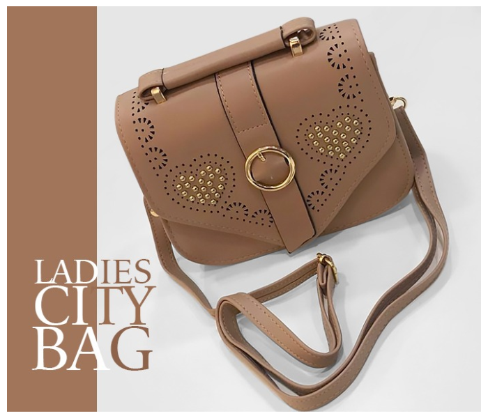 Victoria Mini City Design Beautiful Sling Bag For Women - Brown in KSA