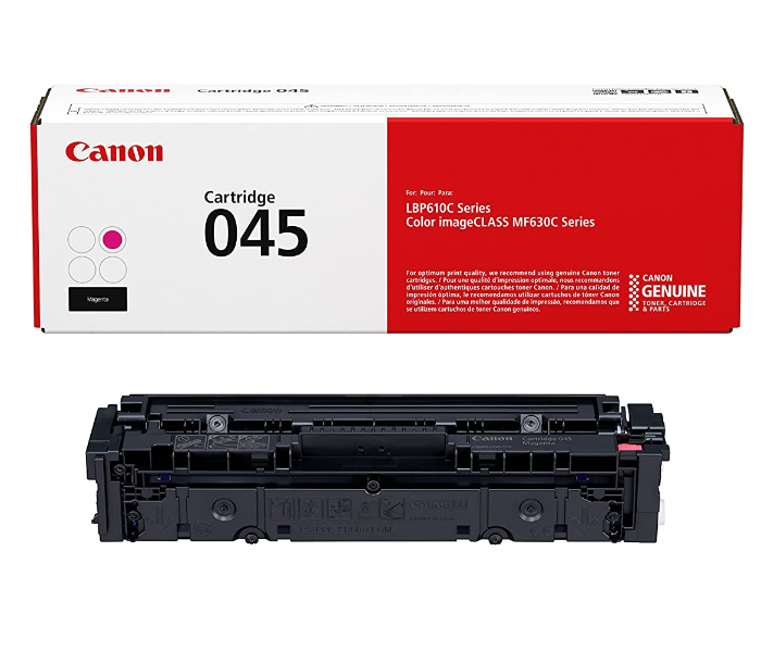 Canon 045 Genuine Toner Cartridge Magenta Front View - ID 49776