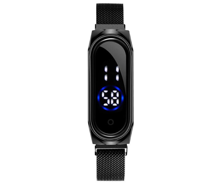 Jongo New Trend Digital Wrist Watch JA157-4 Touch Screen With Magnetic Mesh Belt - Black in KSA