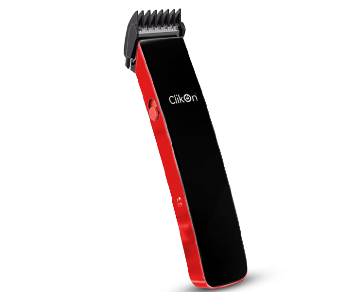 Express Delivery - Clikon CK3216 Rechargeable Hair Clipper with Adjustable Comb - Red - ID 48825