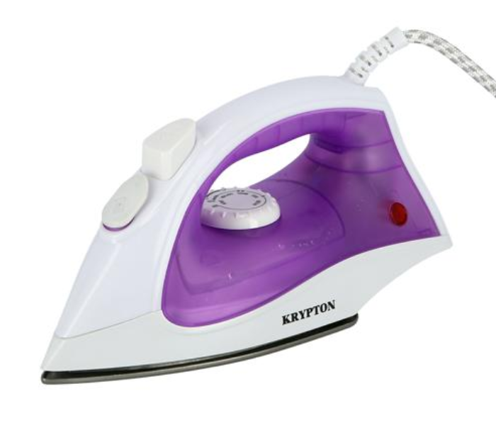 Krypton KNSI6071 1200 Watts Non-Stick Coated Steam Iron - Violet & White in UAE