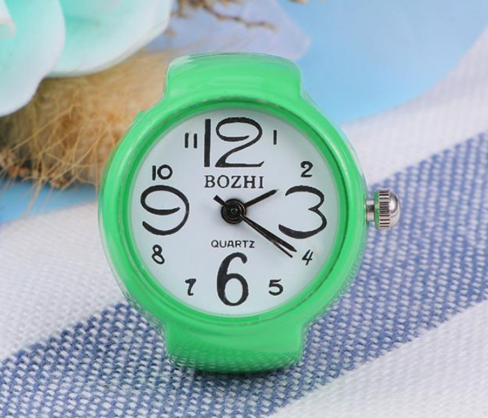 Express Delivery - Finger Ring Fashion Exquisite Quartz Watch 1 Pc - Green - ID 52429