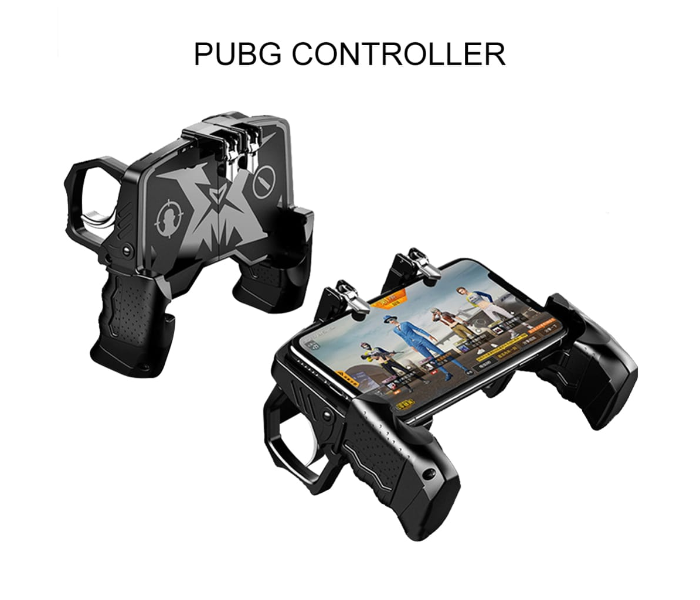 K21 Portable Pubg Game Grip Mobile Game Controller - Black in KSA