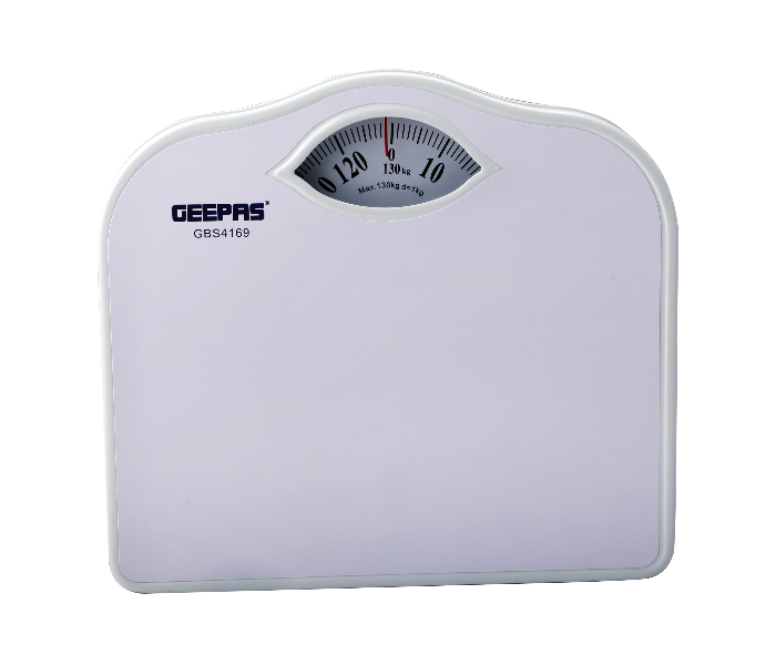 Geepas GBS4169 Mechanical Weighing Scale With Height And Weight Index Display - White in UAE