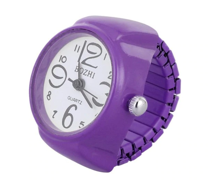 Express Delivery - Finger Ring Fashion Exquisite Quartz Watch 1 Pc - Purple - ID 52431