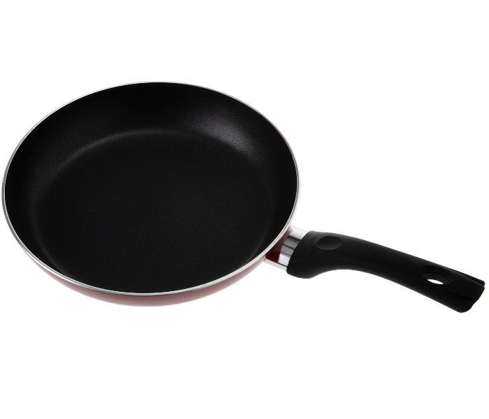 Express Delivery - Royalford RF1264FP30 30 cm 3 Layer Non Stick Fry Pan – Black & Maroon - ID 318