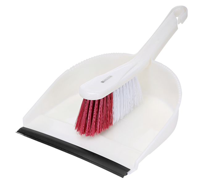 Royalford RF2368-DPW/B Dust Pan & Brush - White And Red in UAE