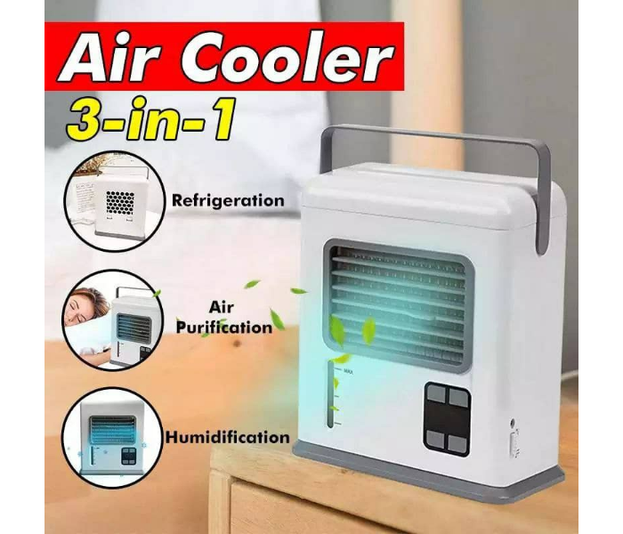 BLU Breeze Mini Personal Air Cooler USB With Combined Function Of Cooler Conditioner Arctic Air Cooler - White in KSA