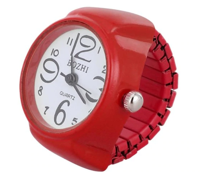 Express Delivery - Finger Ring Fashion Exquisite Quartz Watch 1 Pc - Red - ID 52432