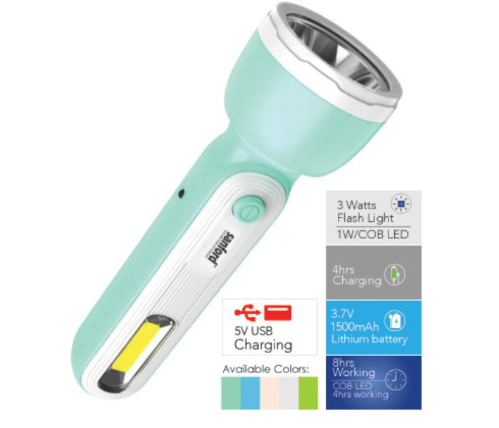 Express Delivery - Sanford SF2665SL Classic Rechargeable LED Search Light - Sky Blue - ID 51010