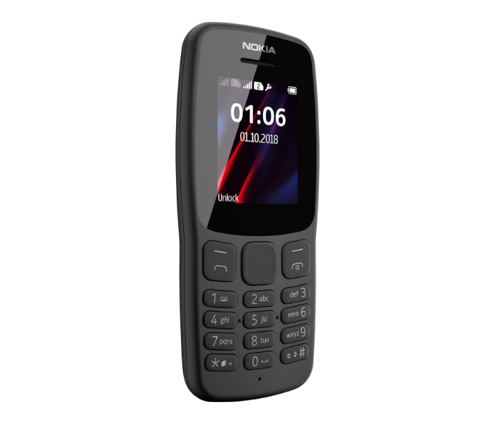 Nokia 106 Dual Sim Mobile Phone - Black in UAE