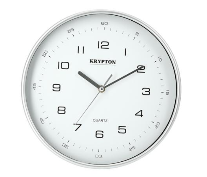 Krypton KNWC6122 Wall Clock - Silver in UAE
