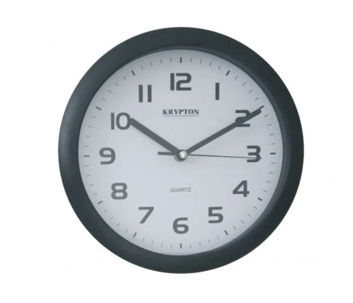 Krypton KNWC6119 Round Wall Clock - Black in UAE