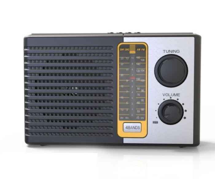 Olsenmark OMR1270 Portable 4 Band Radio - Black And Silver in KSA