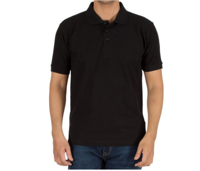 Express Delivery - Premium Honey Comb Polo T-Shirt for XXL Men - Black - ID 53829