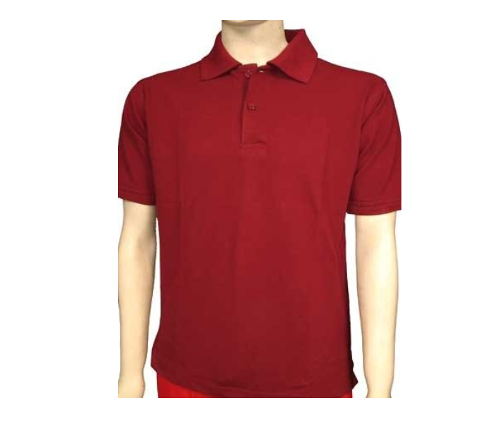 Express Delivery - Premium Honey Comb Polo T-Shirt for Medium Men - Maroon - ID 53842