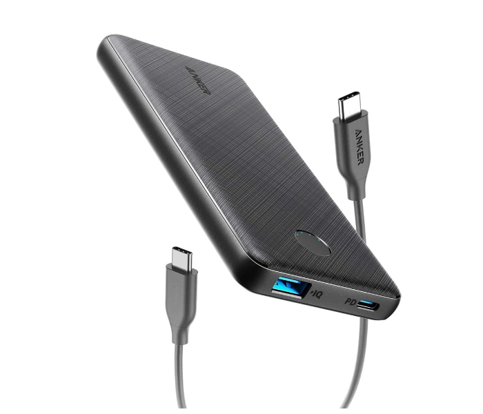 Express Delivery - Anker A1231H12 Power Core Slim 10000mAh Power Bank - Black - ID 54294