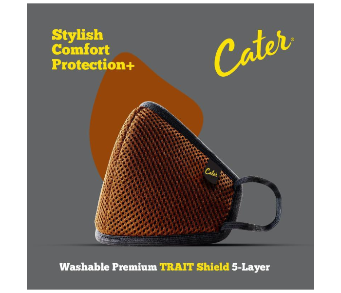 Cater CR95 5 Layer Face Mask - Brown in OMAN