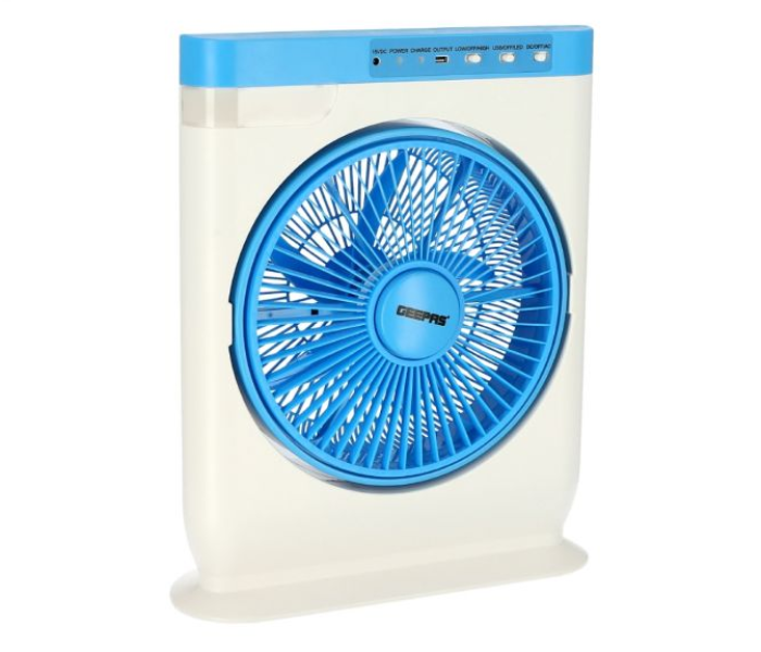 Geepas GF919 12inch Rechargeable Box Fan With Led Light in UAE