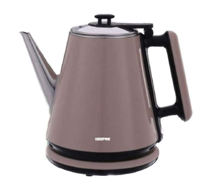 Geepas GK38012 1.2L Double Layer Electric Kettle - Brown in UAE