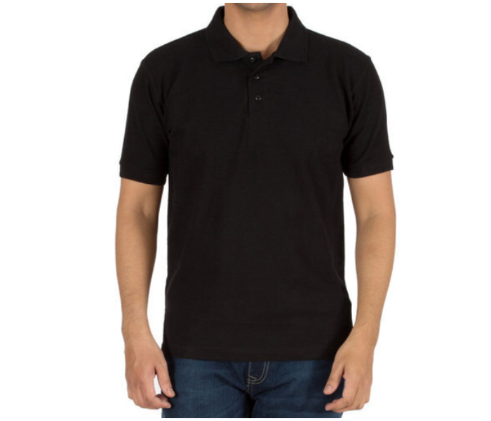 Express Delivery - Premium Honey Comb Polo T-Shirt for Small Men - Black - ID 53833