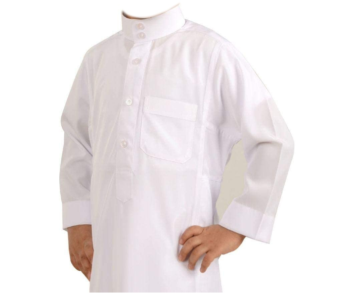 Best Selling in Kids Wear For Nafoura Thobe for 1 Years Kids - White - ID 54057