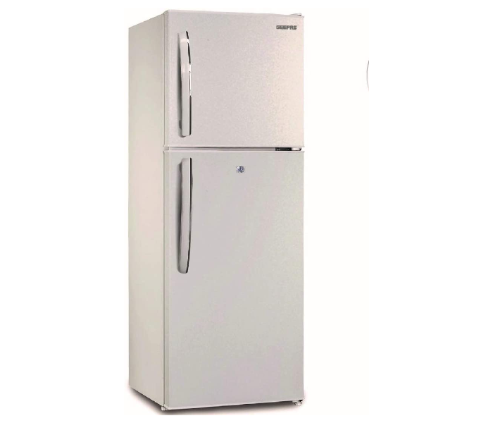 Geepas GRF2209SXE 200 Litre Defrost Double Door Refrigerator - White  in UAE