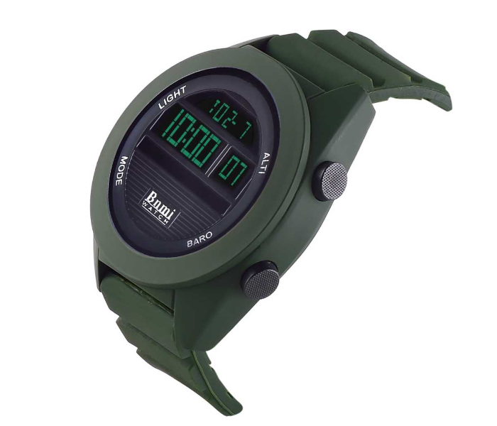 Express Delivery - BNMI Sporty Digital Couple Watch - Green - ID 56515