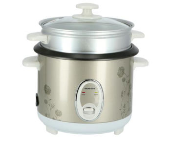 Krypton KNRC6055 1 Liter Electric Rice Cooker With Aluminum Innerpot - Brown in UAE