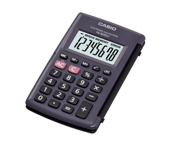 Casio HL-820LV-BK 8 Digit Handy Type Calculator Front View - ID 61450
