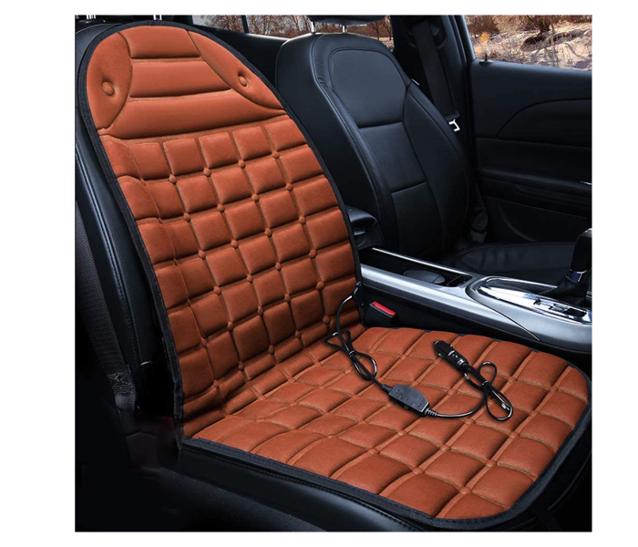 Generic 2 Piece 12V Car Seat Heater Cushion - Brown in KSA