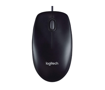 Express Delivery - Logitech M90 1000 Dpi Optical Tracking Wired USB Mouse - Black - ID 61704