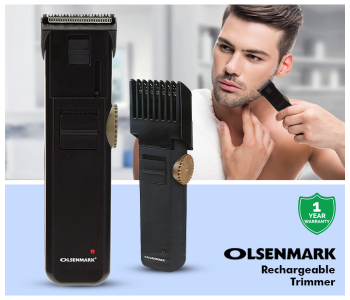 Olsenmark OMTR4068 Rechargeable Hair And Beard Trimmer - Black in UAE