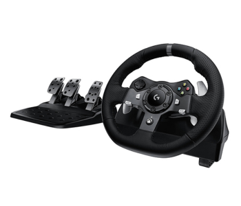 Express Delivery - Logitech G920 Driving Force Racing Wheel for Xbox One PC - Black - ID 61606