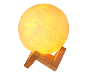 Express Delivery - 3D Moon Lamp Humidifier - Yellow - ID 65495