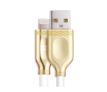 Express Delivery - HeatZ ZCI36 3 Meter Metallic Smart Fast Lightning Cable - Gold - ID 65653