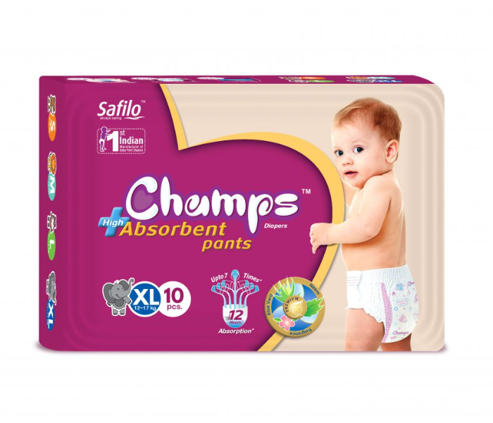 Champs Extra Large 10 Pants Baby Diaper in UAE