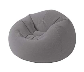 Express Delivery - Intex ZX-68579 Inflatable Beanless Bag Lounger Chair - Grey - ID 66164