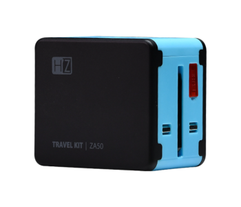 HeatZ ZA50 Universal Fast Travel Adapter - Black And Blue in OMAN