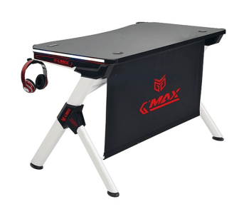 G-Max Gmxt-8011-1175 Gaming Table With Large Led – Black And White in OMAN