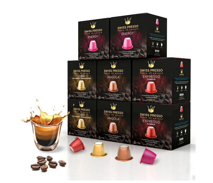 Swiss Presso 8 Boxes Of 80 Capsules Compatible For Nespresso And Espresso in UAE