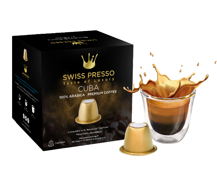 Swiss Presso Cuba 1 Box Of 10 Capsules Compatible For Nespresso And Espresso in UAE