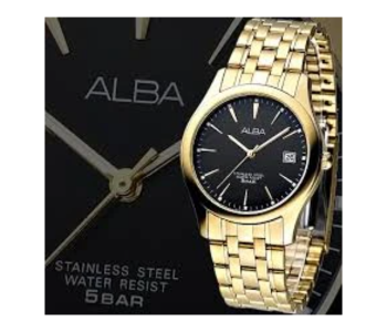 Express Delivery - Alba AXHK86X1 Mens Analog Watch - Golden - ID 66099