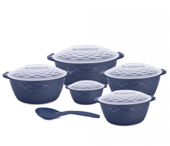 UTC Brook 10 Pieces Microwave Set And Serving Spoon - Blue in KSA