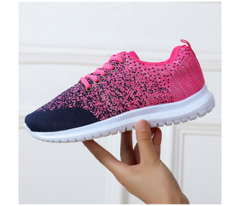 Express Delivery - Fashion Breathable Walking Flat Sneakers EU 36 For Women - Pink(JA140) - ID 66375