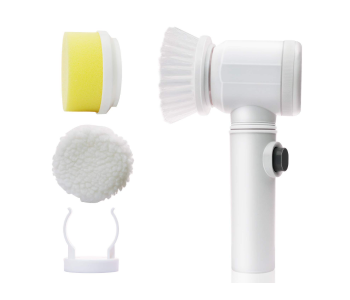 Express Delivery - 5 In 1 Cleaning Magic Brush Electrically Driven for Kitchen Bathroom -  White - ID 66395